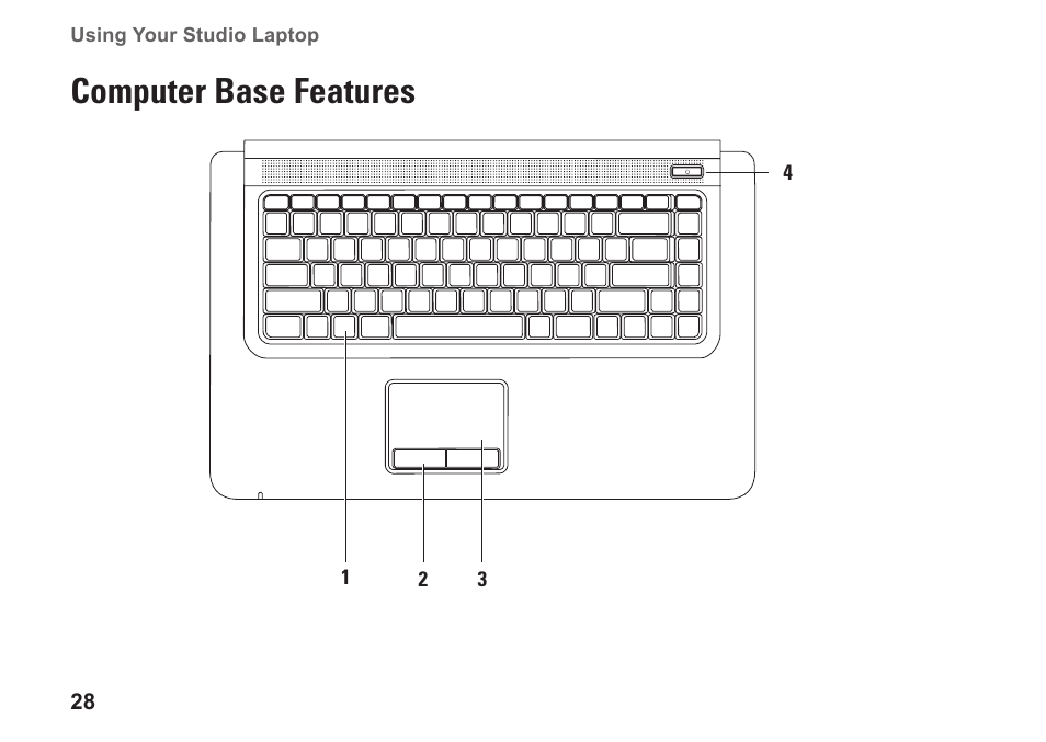 Computer base features | Dell Studio 1569 (Late 2009) User Manual | Page 30 / 90