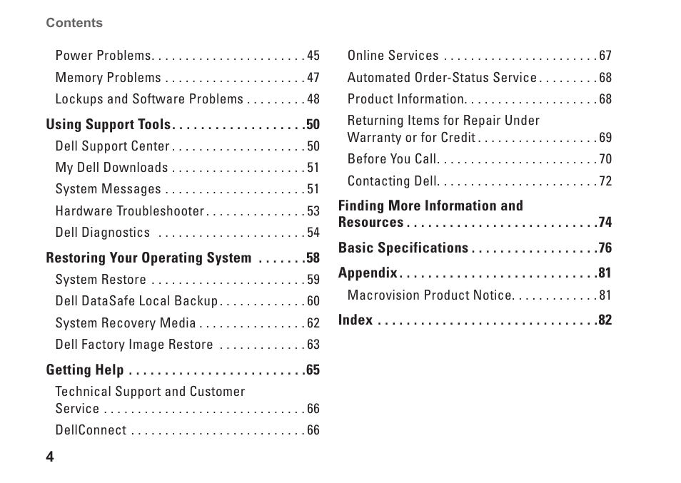 Dell Studio 1569 (Late 2009) User Manual | Page 6 / 90