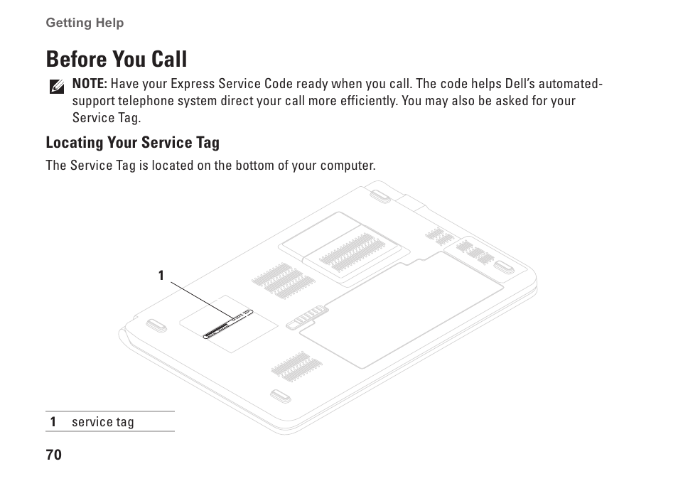 Before you call | Dell Studio 1569 (Late 2009) User Manual | Page 72 / 90
