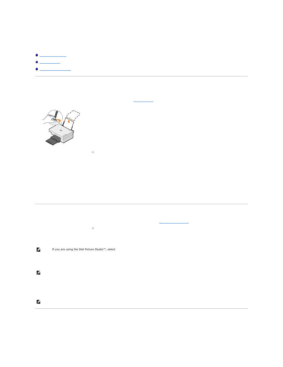 Printing, Printing a document, Printing photos | Print borderless photos | Dell 810 All In One Inkjet Printer User Manual | Page 25 / 51
