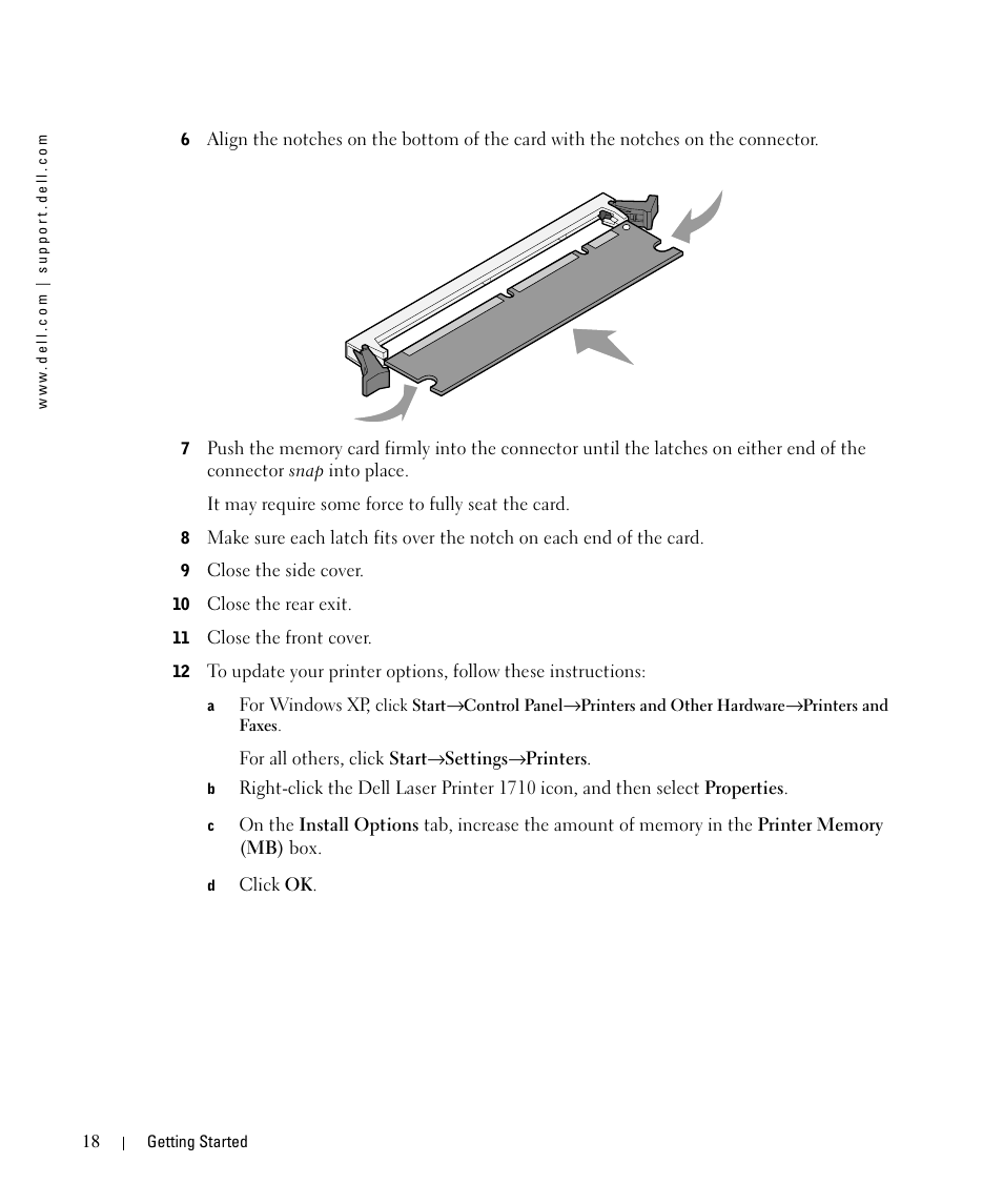 Dell 1710/n Mono Laser Printer User Manual | Page 18 / 108