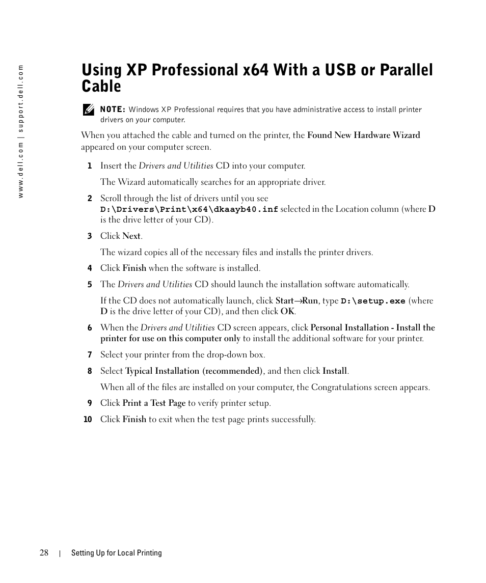 Dell 1710/n Mono Laser Printer User Manual | Page 28 / 108