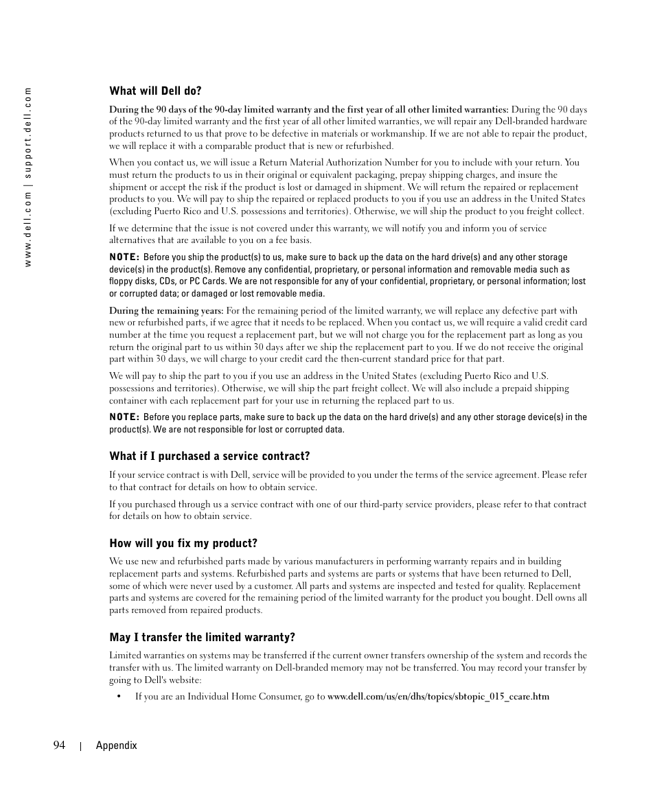 Dell 1710/n Mono Laser Printer User Manual | Page 94 / 108