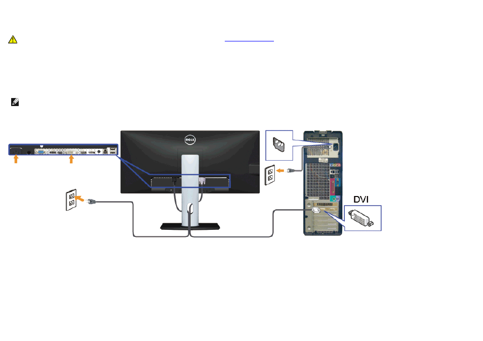 Connecting the monitor, Connecting your monitor | Dell U2913WM Monitor User Manual | Page 20 / 65