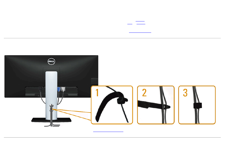 Organizing your cables, Connecting the usb cable | Dell U2913WM Monitor User Manual | Page 26 / 65