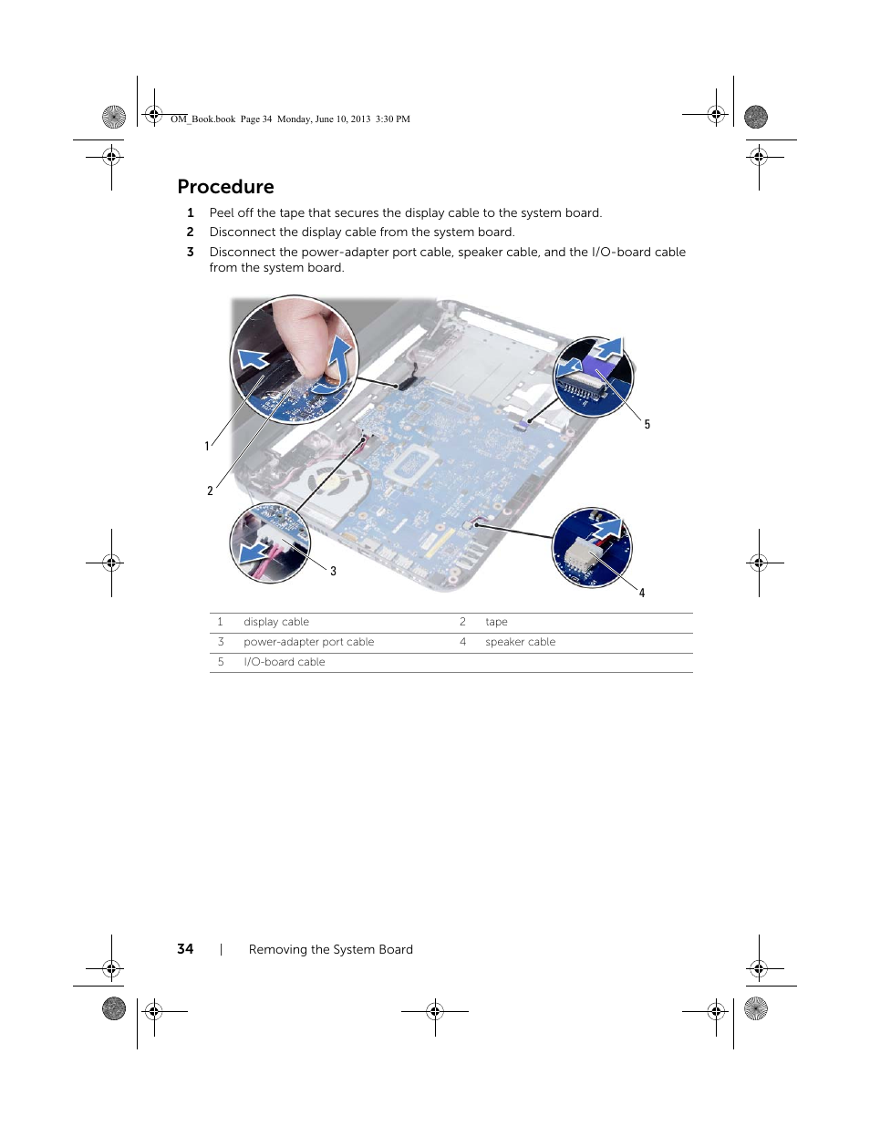 Procedure | Dell Inspiron 15 (3537, Mid 2013) User Manual | Page 34 / 65