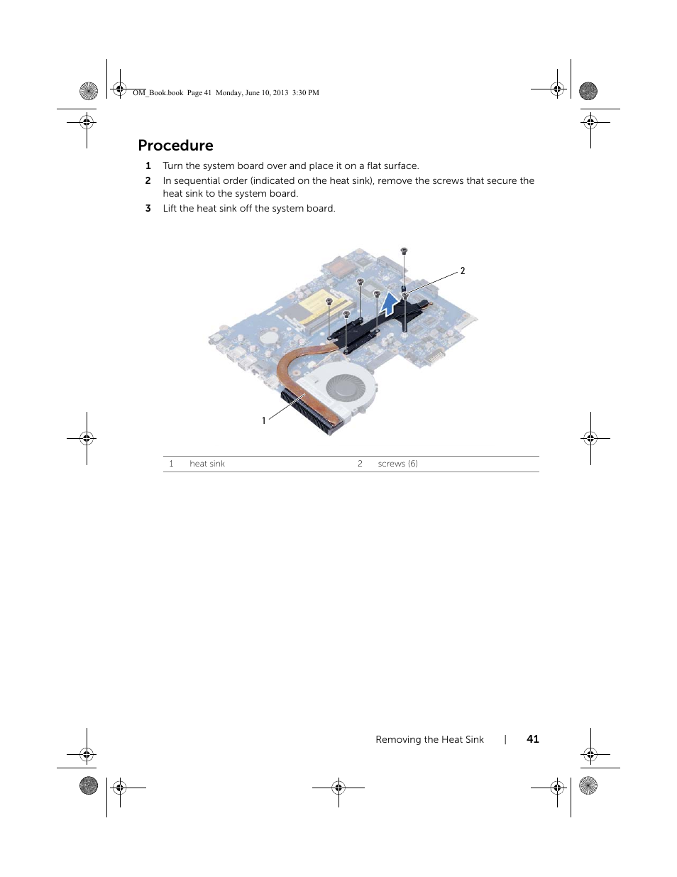 Procedure | Dell Inspiron 15 (3537, Mid 2013) User Manual | Page 41 / 65