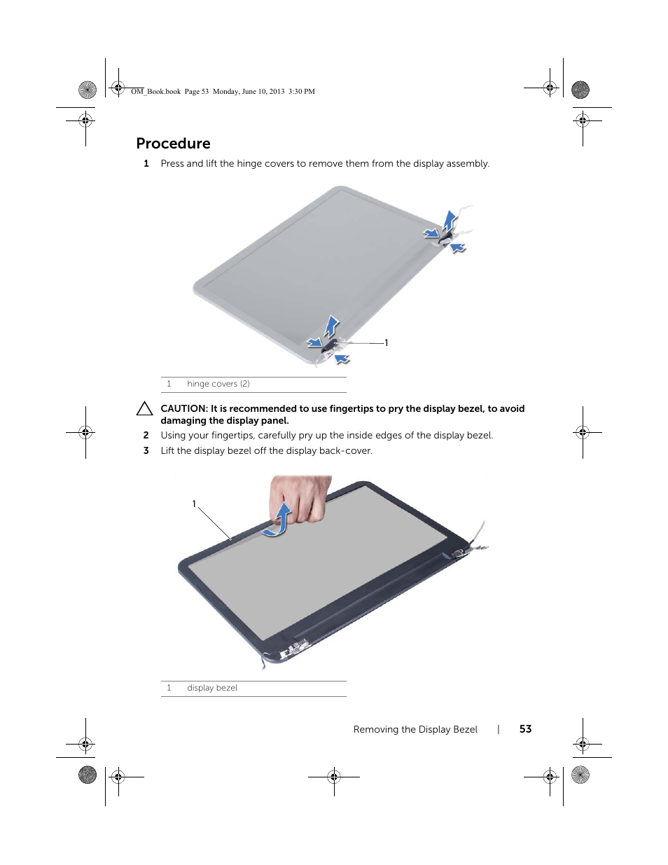 Procedure | Dell Inspiron 15 (3537, Mid 2013) User Manual | Page 53 / 65