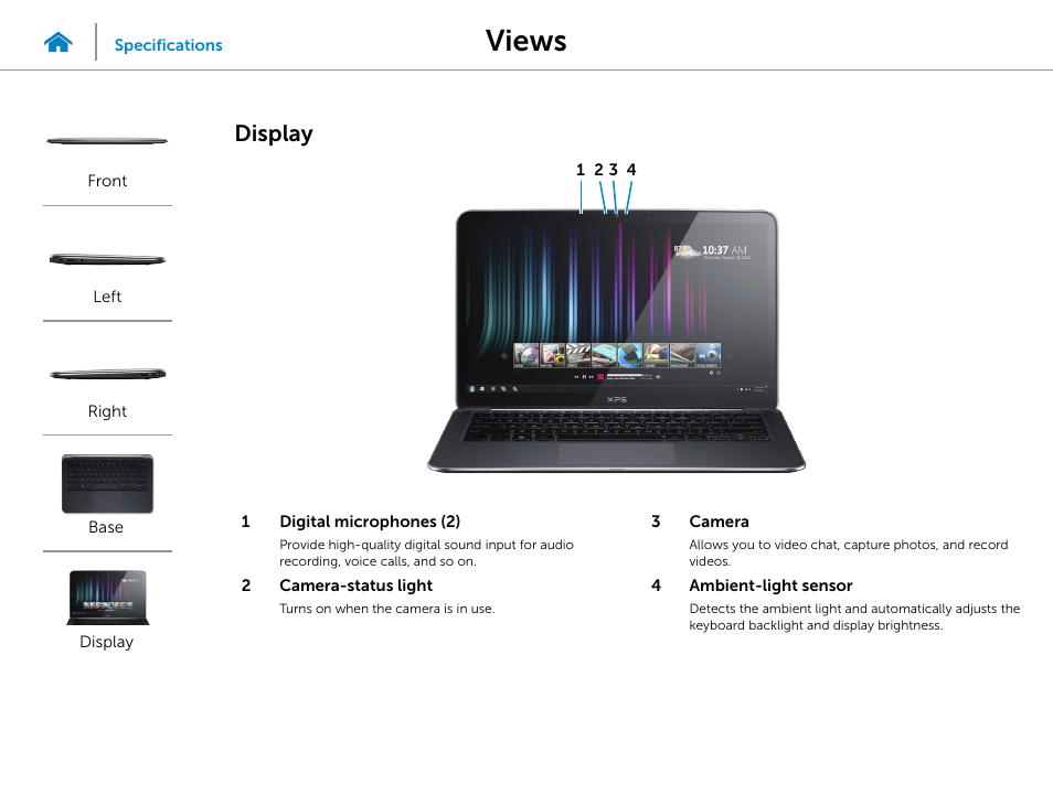 Display, Views | Dell XPS 13 (L322X, Early 2013) User Manual | Page 6 / 22