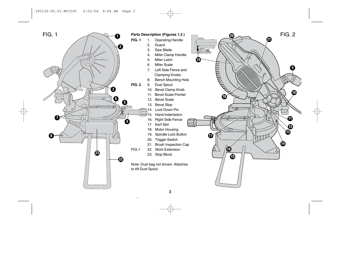 Fig. 1 fig. 2 | Black & Decker 395136-00 User Manual | Page 2 / 48