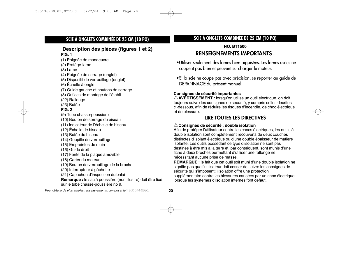 Black & Decker 395136-00 User Manual | Page 20 / 48