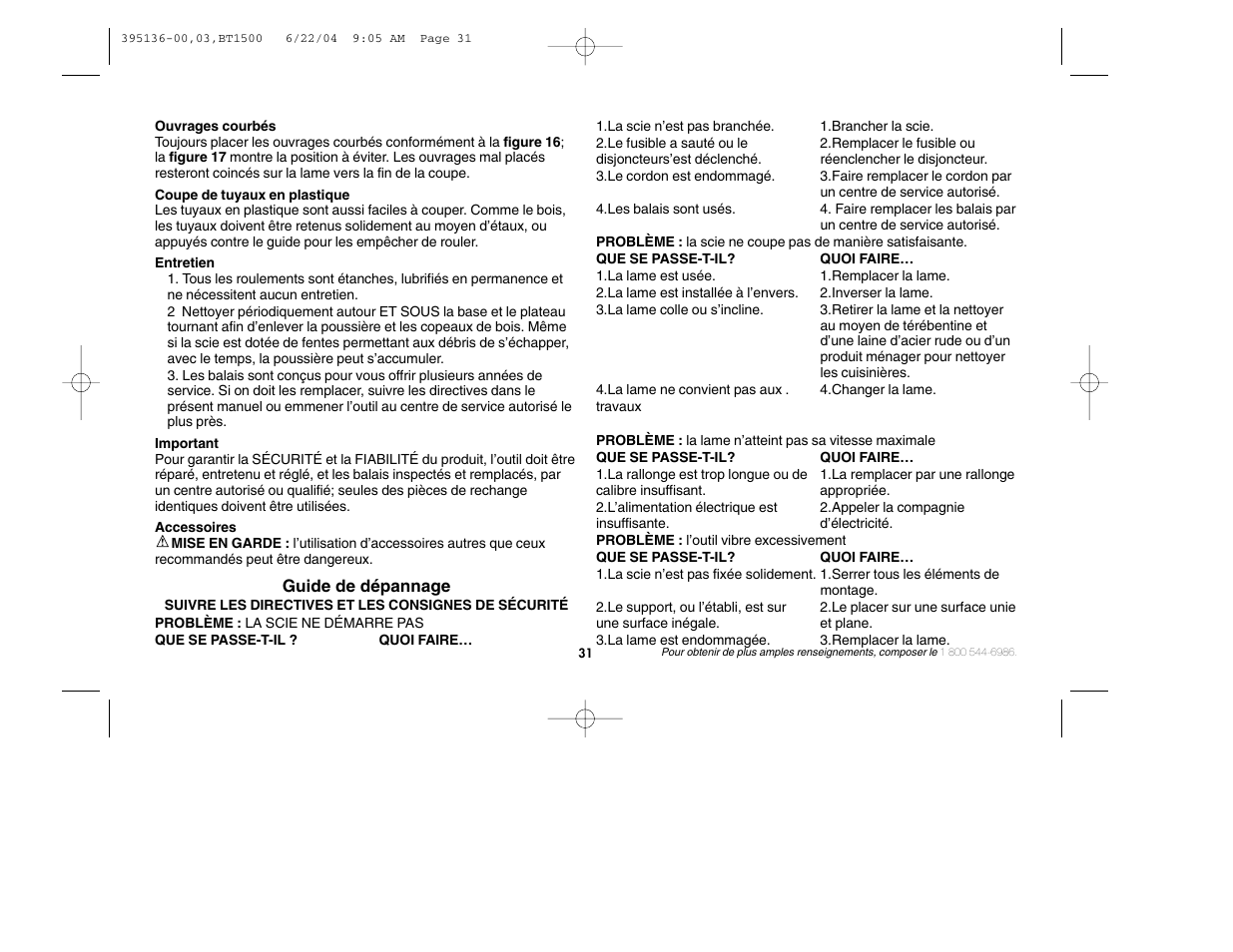 Black & Decker 395136-00 User Manual | Page 31 / 48