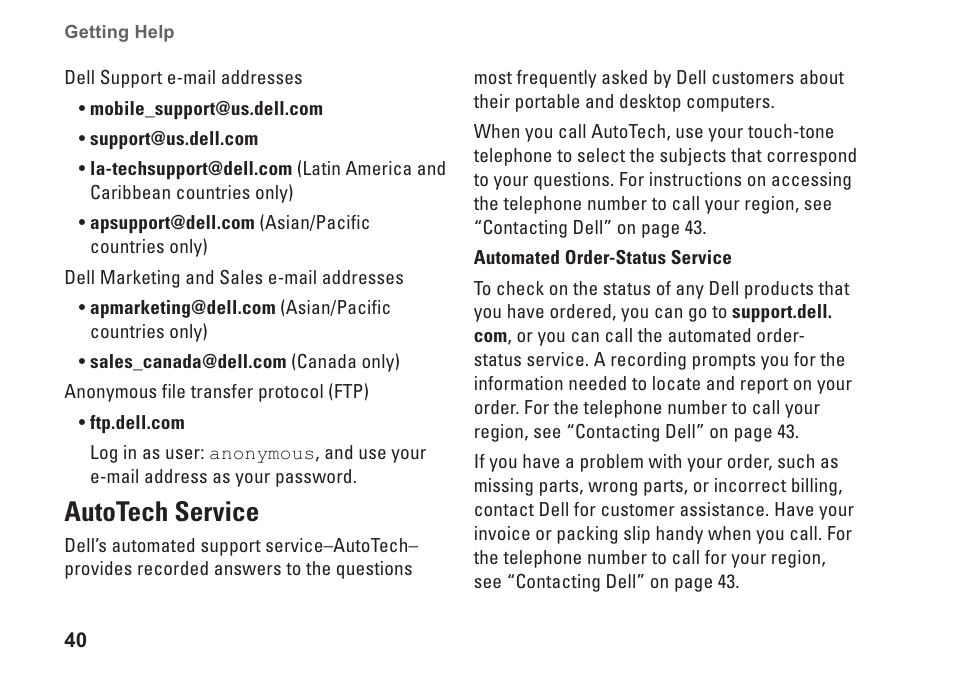 Autotech service | Dell XPS 625 (Early 2009) User Manual | Page 42 / 62