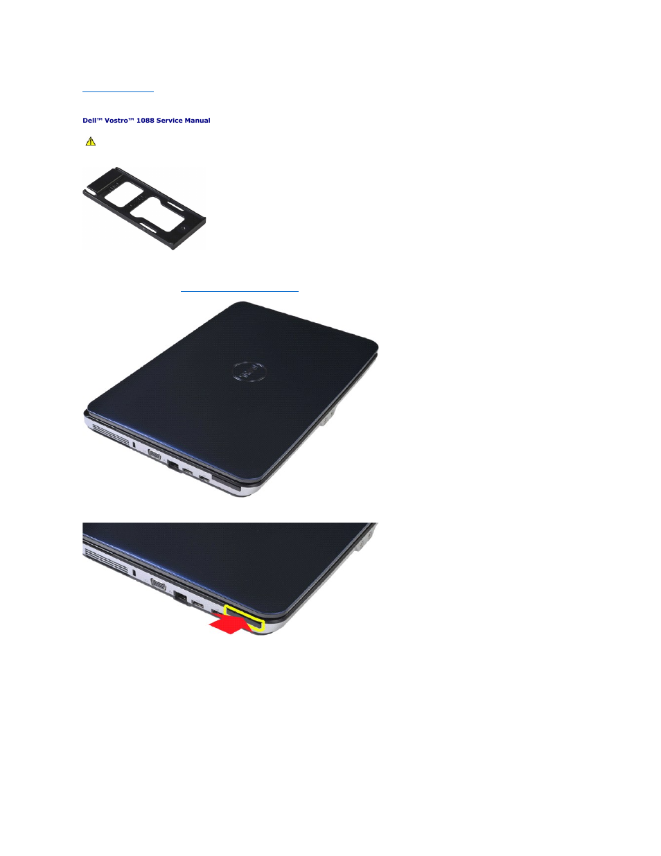 Expresscard, Removing the expresscard | Dell Vostro 1088 (Mid 2009) User Manual | Page 13 / 68
