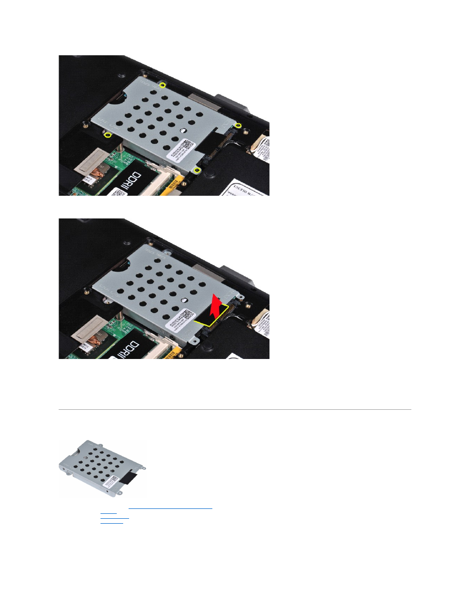 Replacing the hard drive assembly, Removing the hard drive bracket | Dell Vostro 1088 (Mid 2009) User Manual | Page 16 / 68