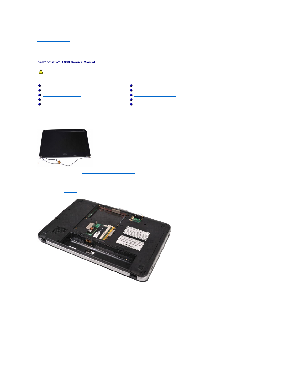 Display, Removing the display assembly | Dell Vostro 1088 (Mid 2009) User Manual | Page 26 / 68