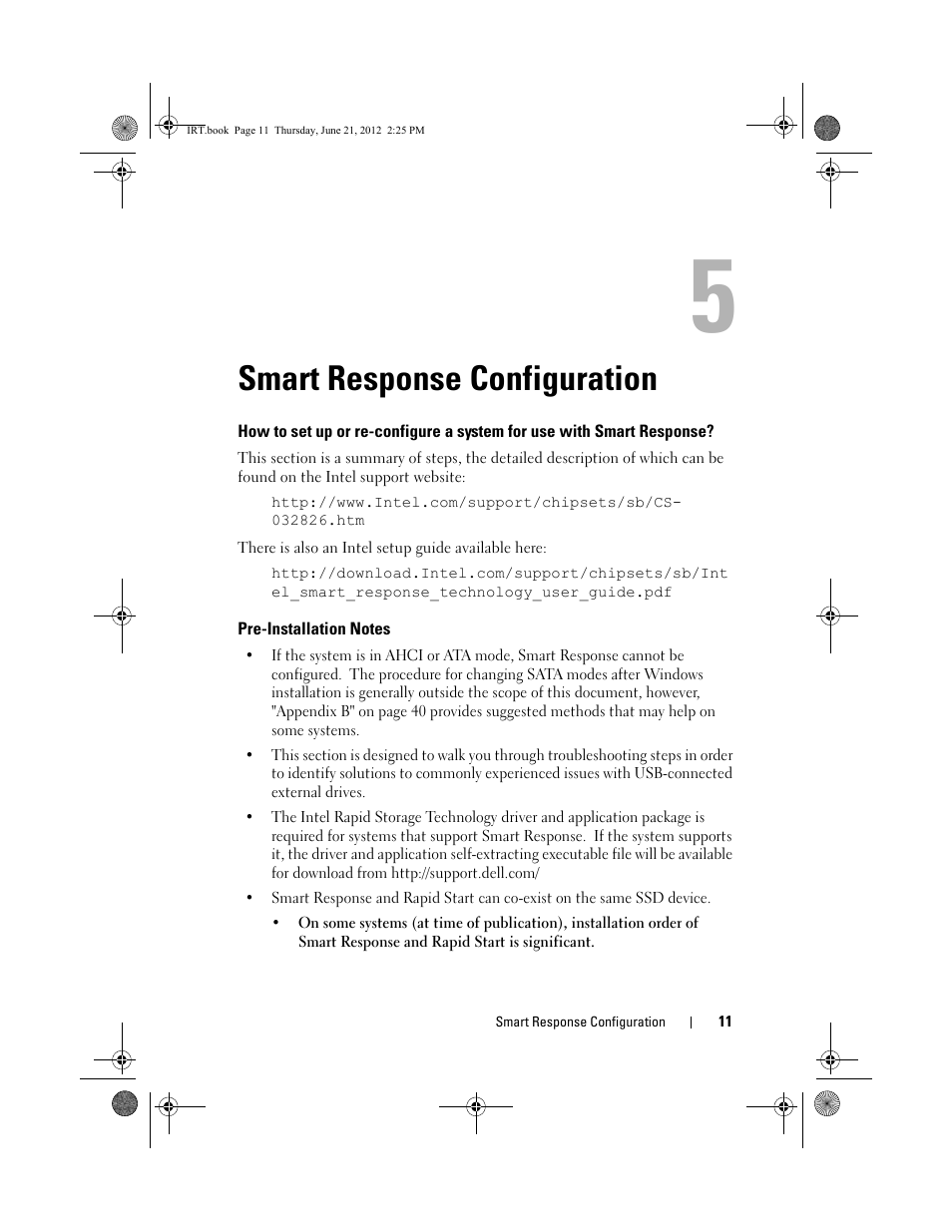 Smart response configuration, Use with smart response | Dell Latitude E6530 (Mid 2012) User Manual | Page 11 / 40