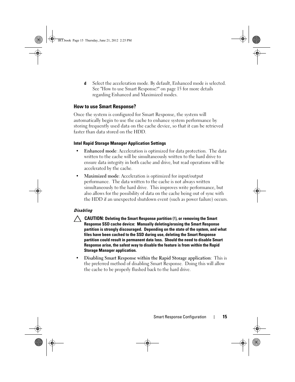 How to use smart response | Dell Latitude E6530 (Mid 2012) User Manual | Page 15 / 40
