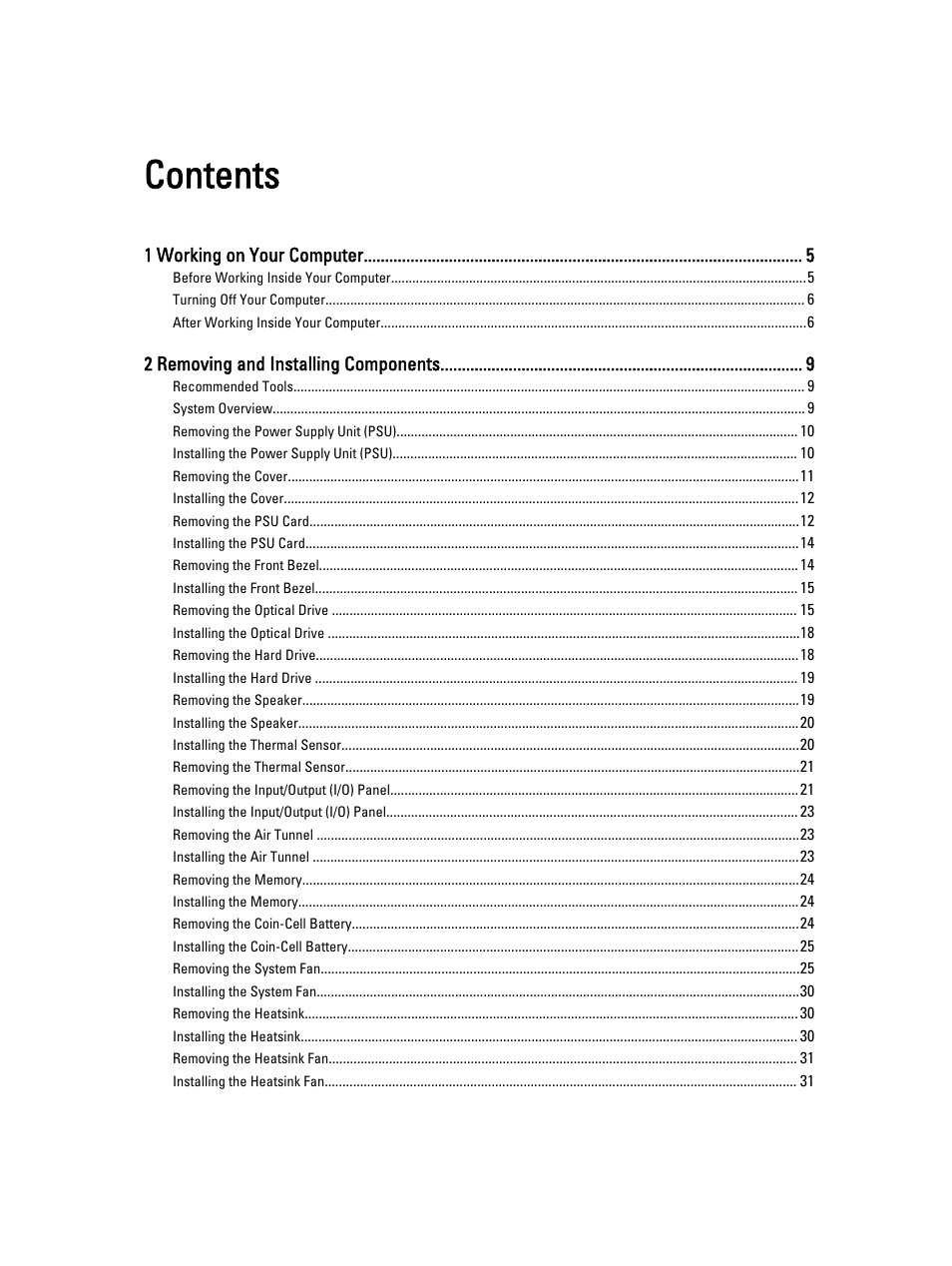 Dell Precision T3610 (Late 2013) User Manual | Page 3 / 65