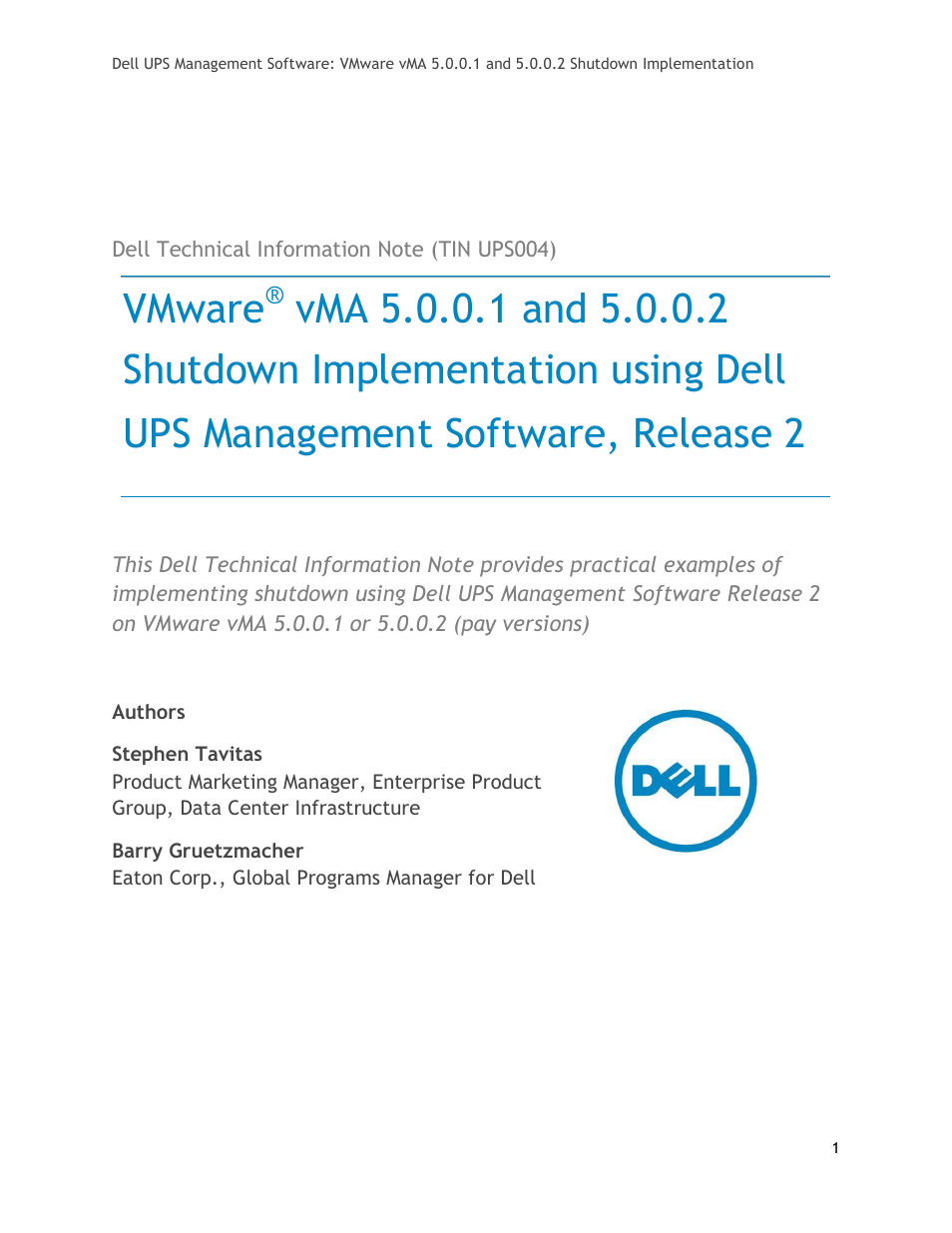 Dell UPS 500T User Manual | 4 pages