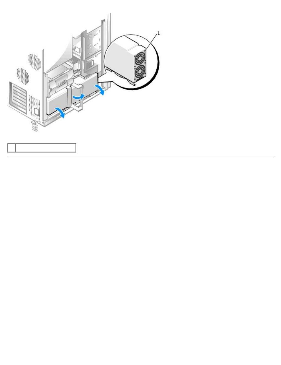 1 power supply fans (2) | Dell Precision 650 User Manual | Page 13 / 13