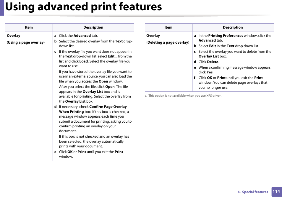 Using advanced print features | Dell B1260dn Laser Printer User Manual | Page 115 / 151