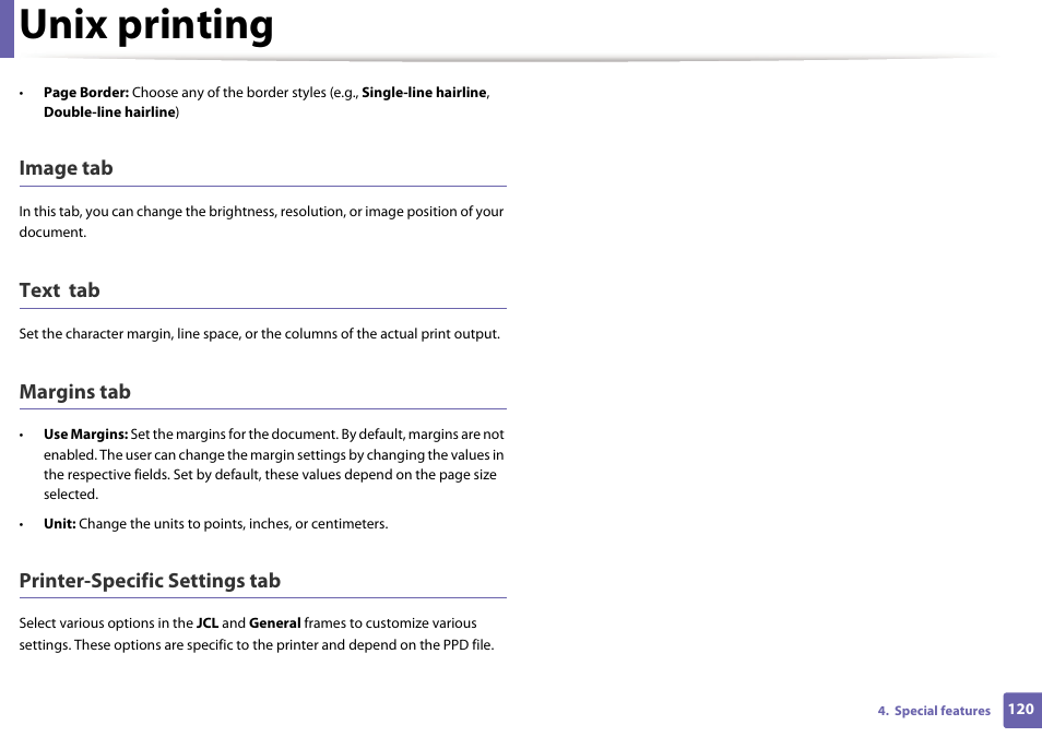 Unix printing | Dell B1260dn Laser Printer User Manual | Page 121 / 151