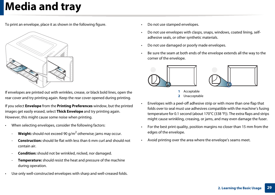 Media and tray | Dell B1260dn Laser Printer User Manual | Page 29 / 151