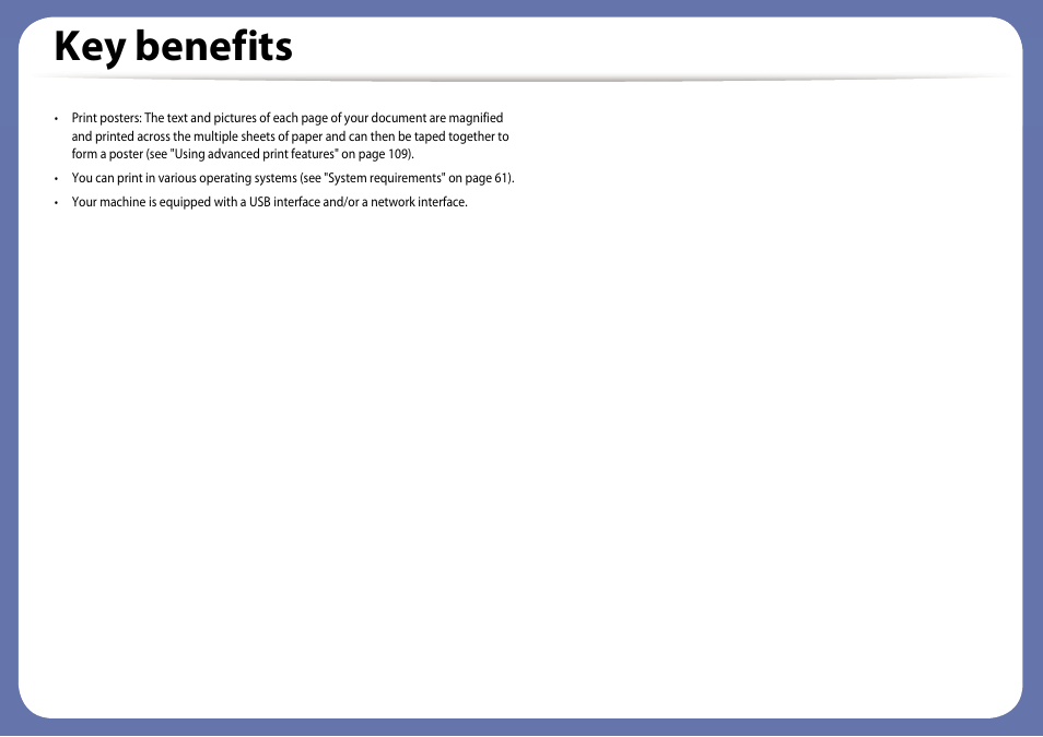 Key benefits | Dell B1260dn Laser Printer User Manual | Page 5 / 151