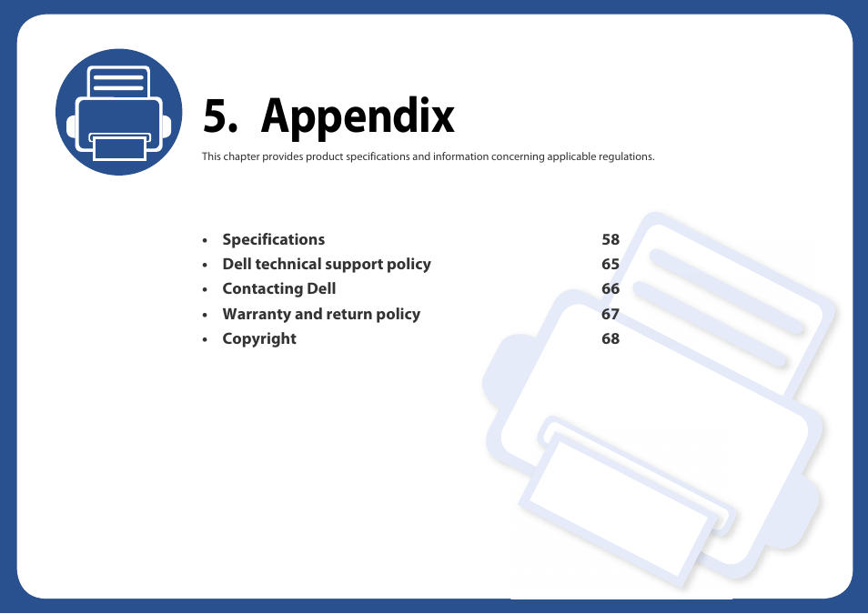 Appendix | Dell B1260dn Laser Printer User Manual | Page 57 / 151