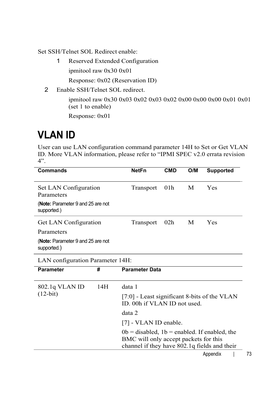 Vlan id | Dell PowerEdge C6145 User Manual | Page 73 / 76