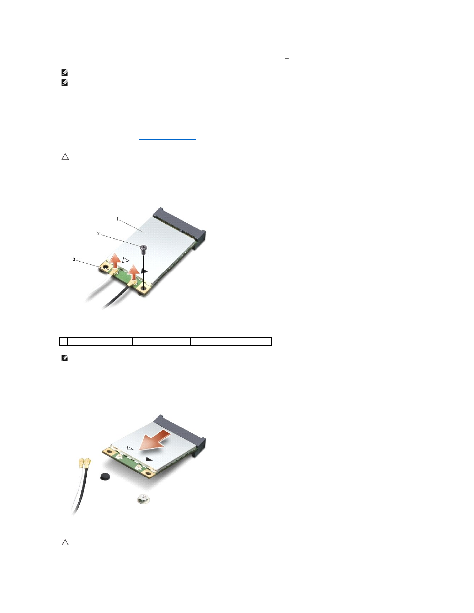 Removing the mini-card | Dell Studio 15 (1555, Early 2009) User Manual | Page 33 / 49