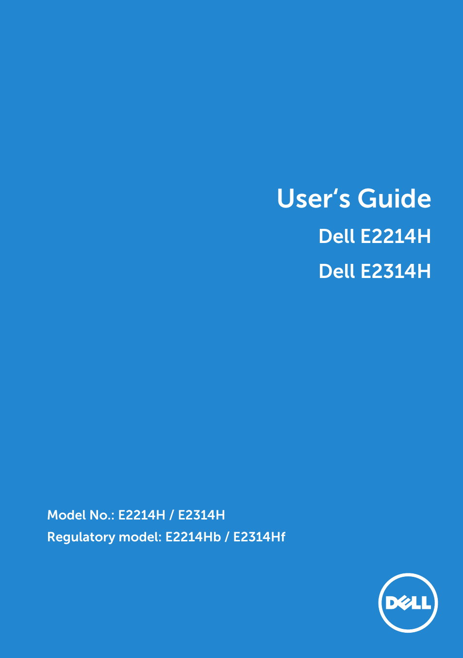 Dell E2314H Monitor User Manual | 70 pages