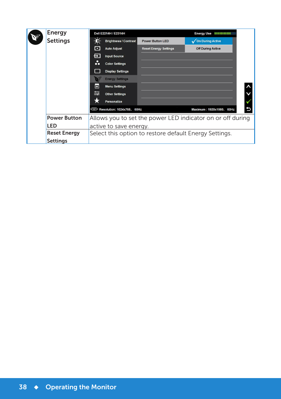 Dell E2314H Monitor User Manual | Page 38 / 70