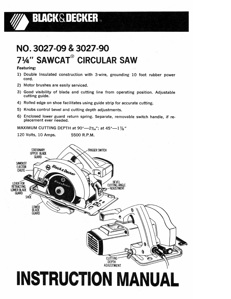 Black & Decker cat 3027-90 User Manual | 12 pages