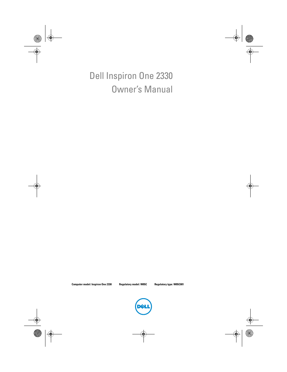 Dell Inspiron One 2330 (Mid 2012) User Manual | 140 pages