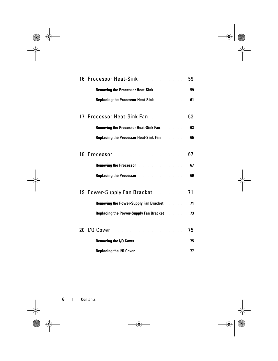 16 processor heat-sink, 17 processor heat-sink fan, 18 processor | 19 power-supply fan bracket, 20 i/o cover | Dell Inspiron One 2330 (Mid 2012) User Manual | Page 6 / 140