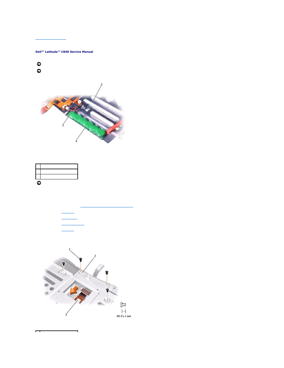 Reserve battery, Removing the reserve battery | Dell Latitude C840 User Manual | Page 29 / 44