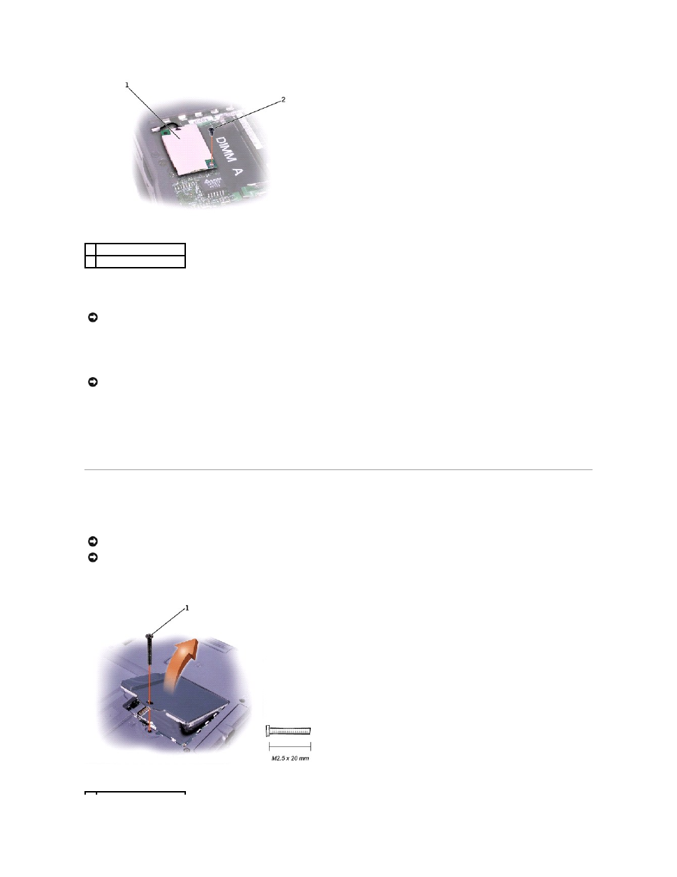 Mini pci card, Replacing the modem daughter card | Dell Latitude C840 User Manual | Page 42 / 44