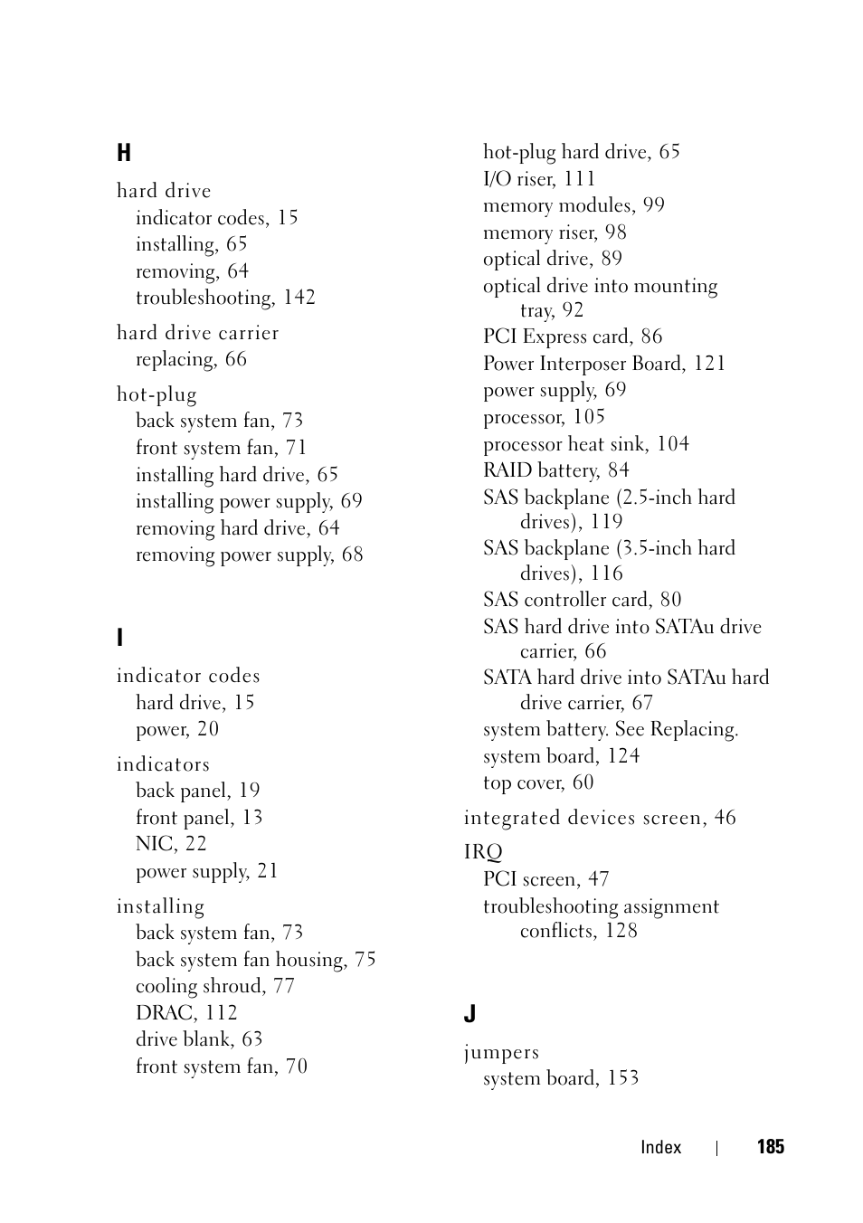 Dell PowerEdge R900 User Manual | Page 185 / 190