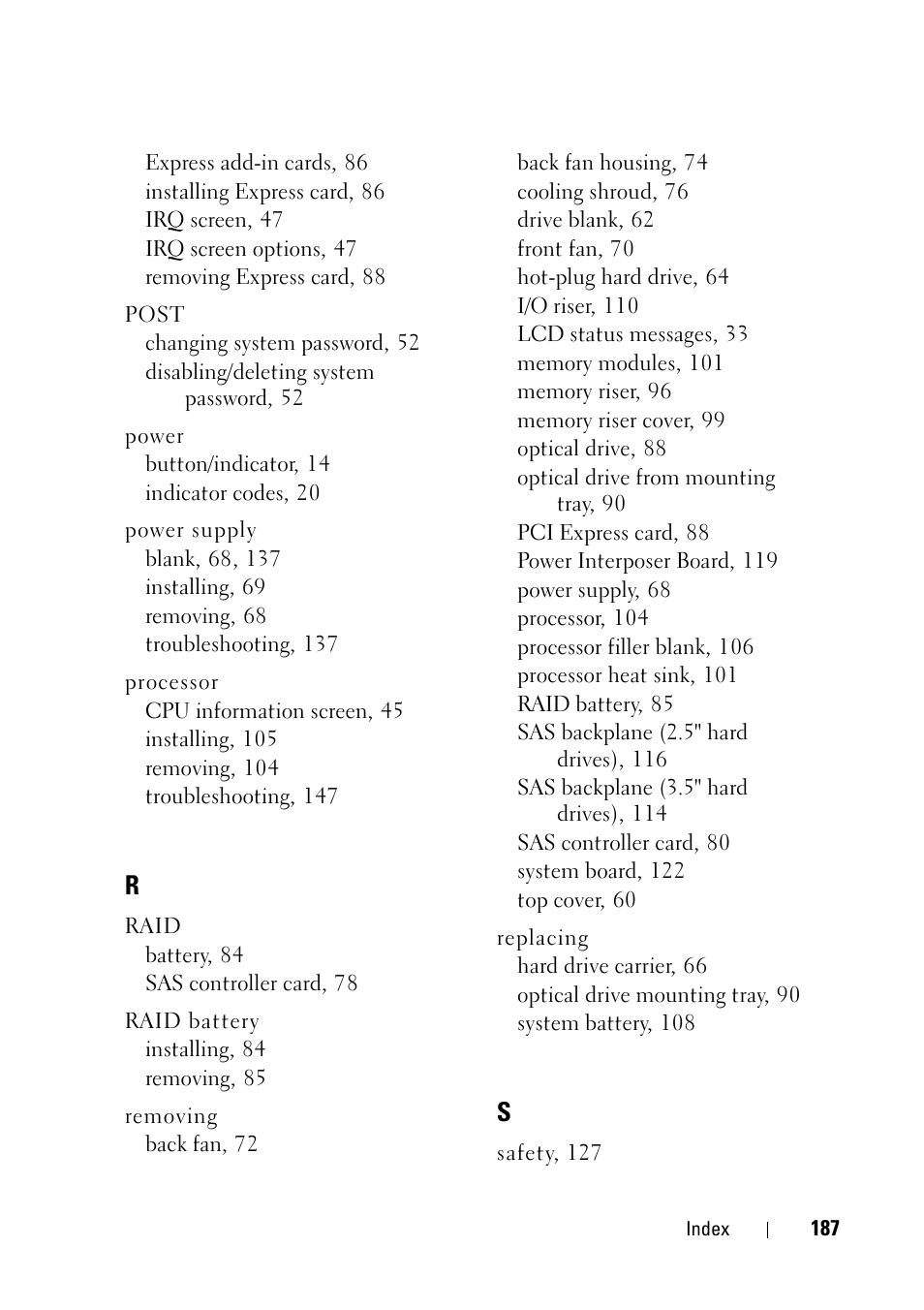 Dell PowerEdge R900 User Manual | Page 187 / 190