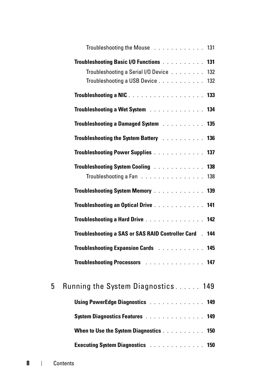 5 running the system diagnostics | Dell PowerEdge R900 User Manual | Page 8 / 190