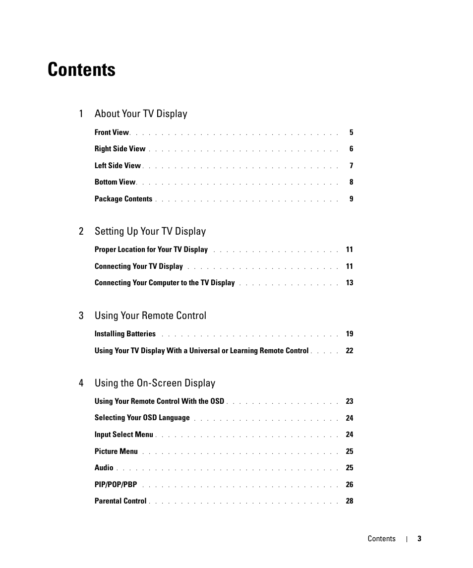 Dell W1900 User Manual | Page 3 / 44