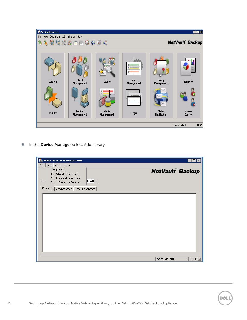 Dell PowerVault DR6000 User Manual | Page 21 / 63