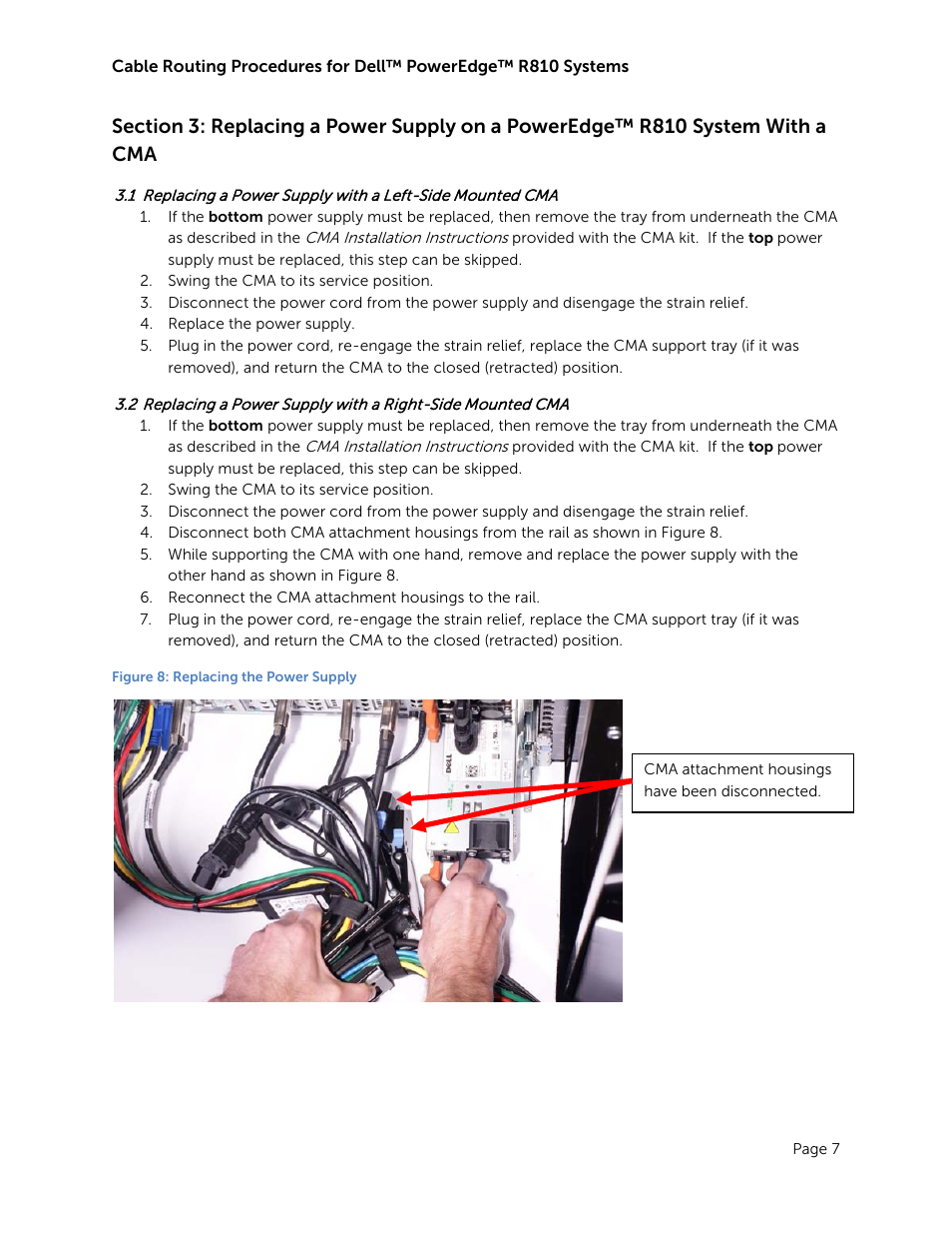 Figure 8: replacing the power supply | Dell PowerEdge Rack Enclosure 2410 User Manual | Page 9 / 9