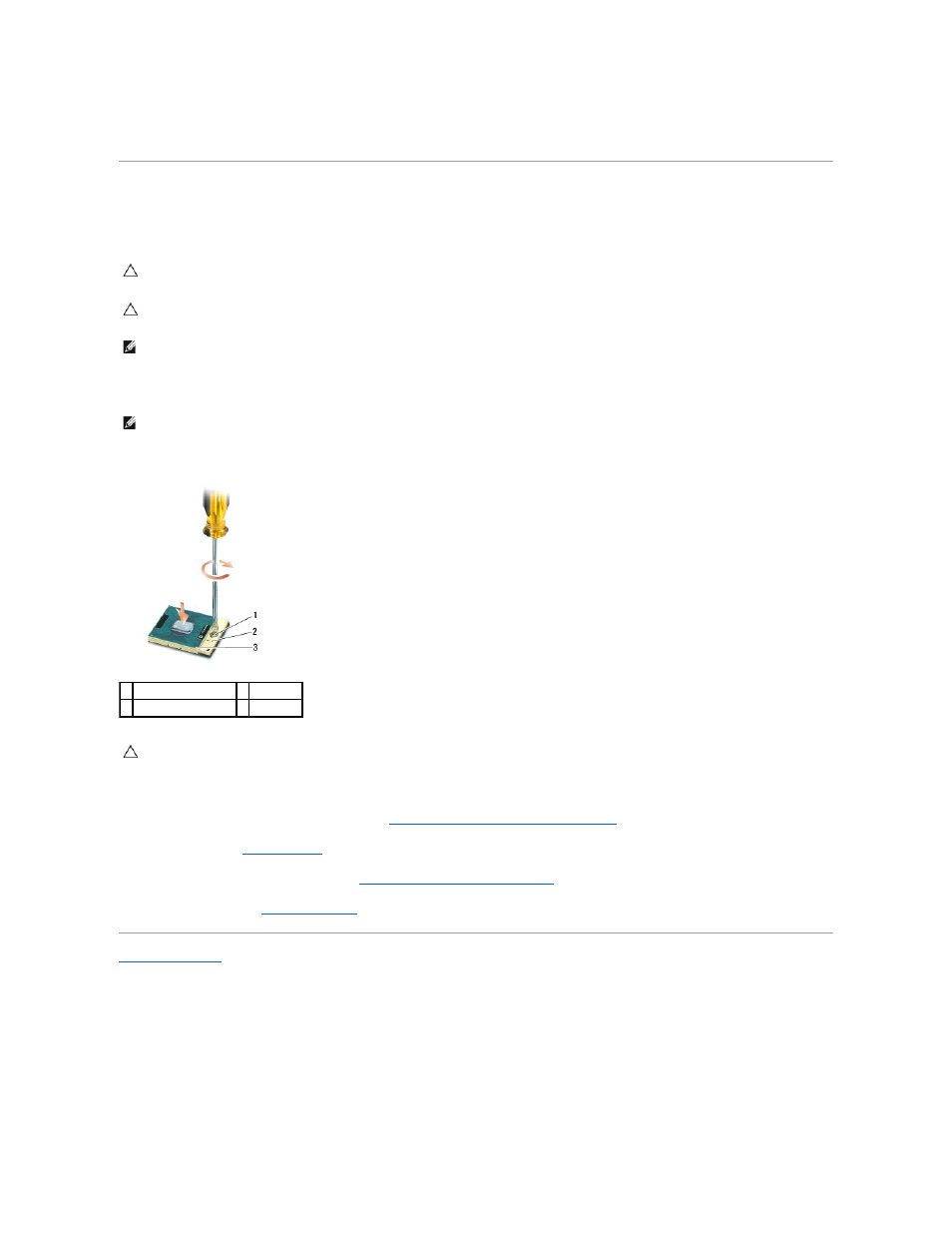 Replacing the processor module | Dell Latitude E6500 (Mid 2008) User Manual | Page 13 / 72