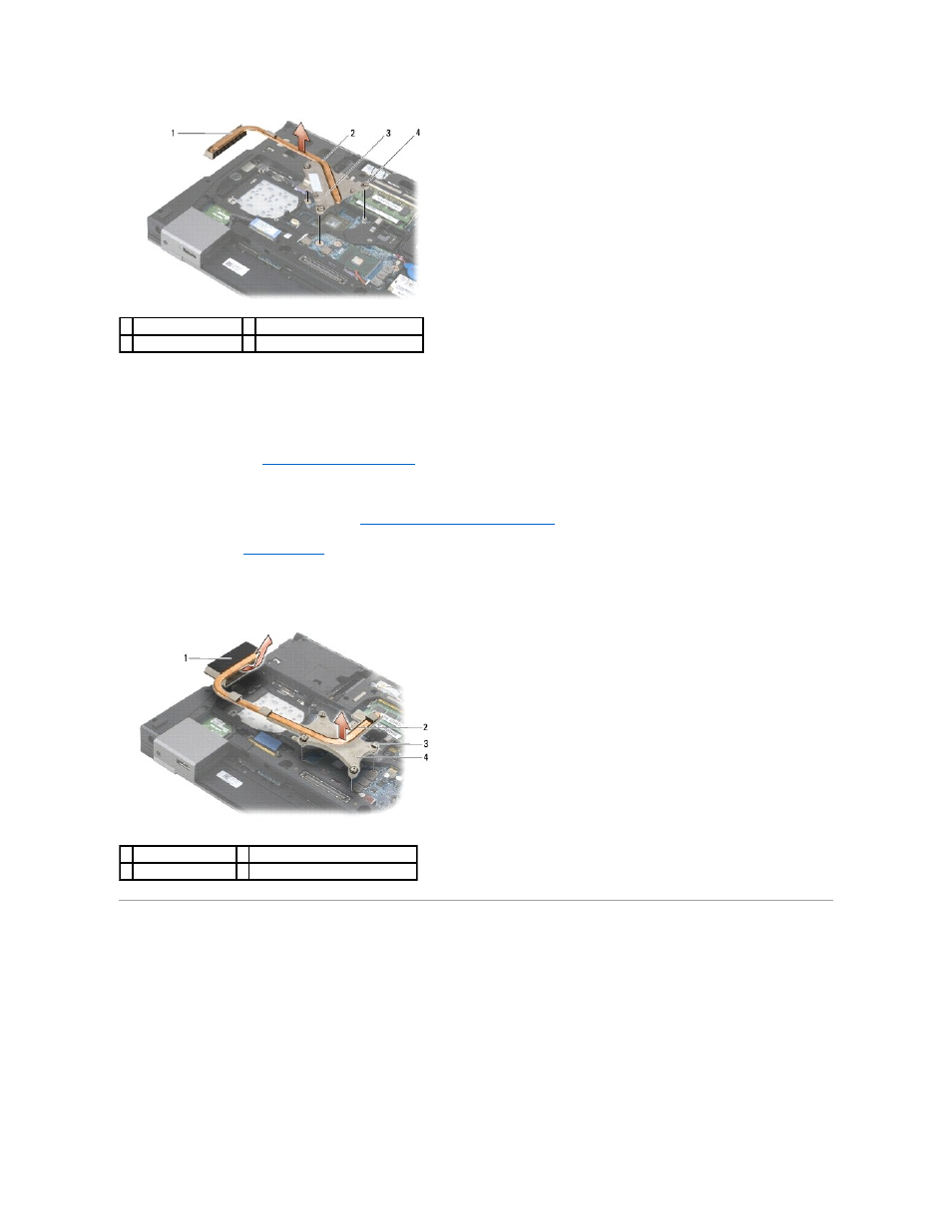 Replacing the processor thermal-cooling assembly, Integrated graphics thermal-cooling assembly, Discrete graphics thermal-cooling assembly | Dell Latitude E6500 (Mid 2008) User Manual | Page 15 / 72