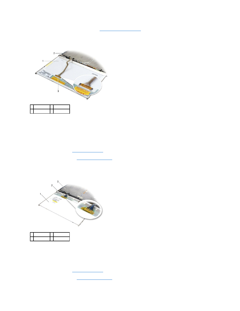 Replacing the ccfl display panel, Replacing the led display panel | Dell Latitude E6500 (Mid 2008) User Manual | Page 23 / 72