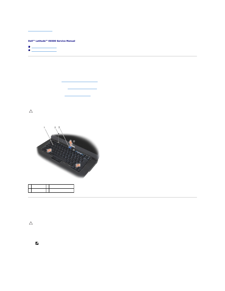 Keyboard, Removing the keyboard, Replacing the keyboard | Dell Latitude E6500 (Mid 2008) User Manual | Page 35 / 72