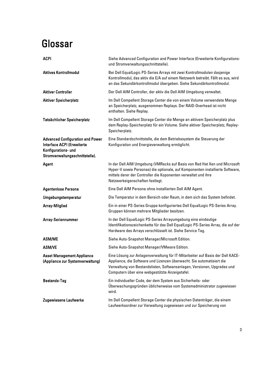 Glossar | Dell PowerEdge R410 User Manual | Page 23 / 151